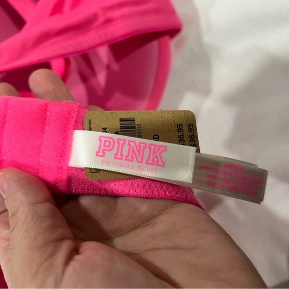 PINK VS Victoria Secret bra pink t-shirt wear everywhere lightly lined 40D - Picture 4 of 6